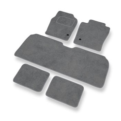 Fußmatten Auto für Toyota Previa II MPV (2000-2006) - Premium Velours graue Automatten Autoteppiche