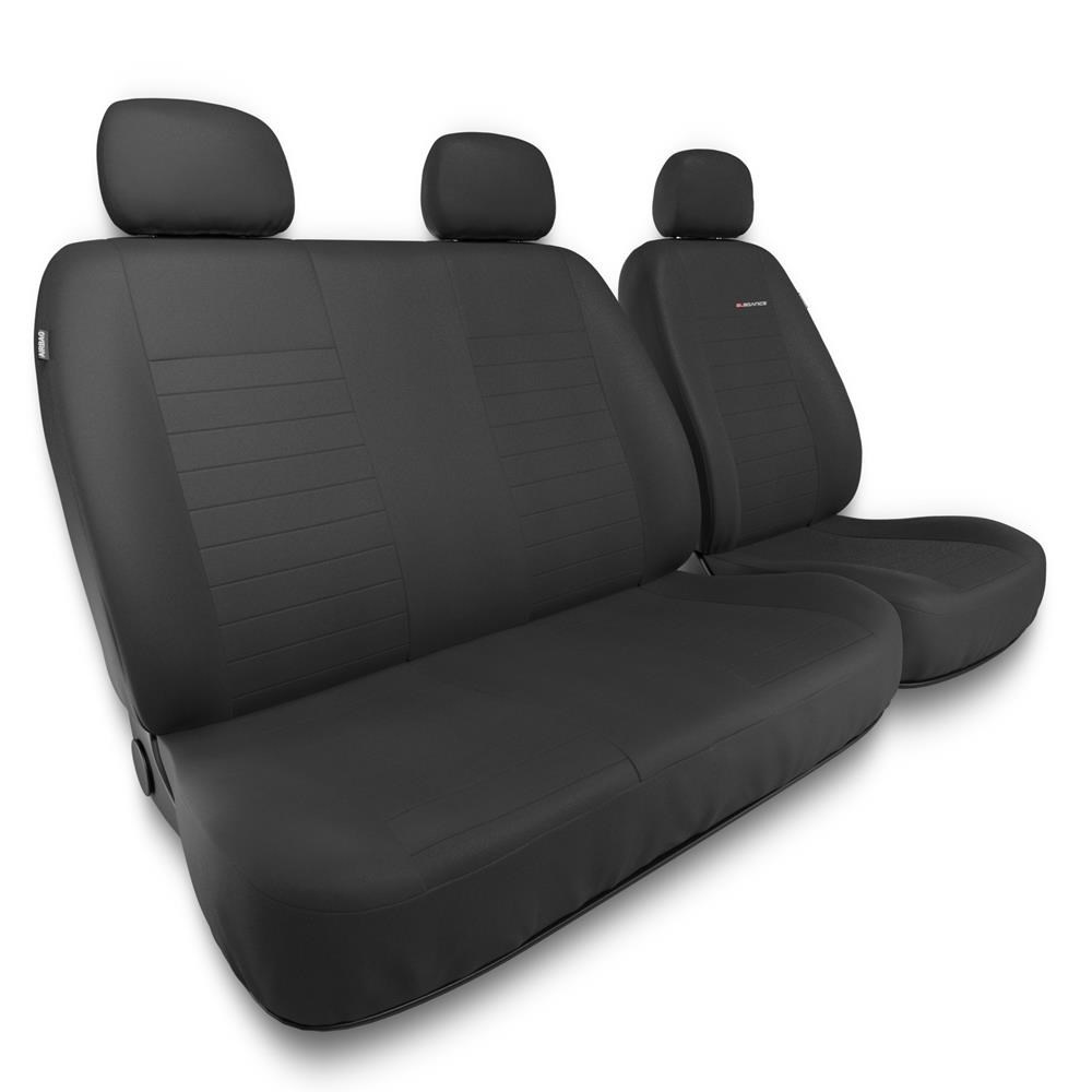 Universal Sitzbezüge Auto für Peugeot Boxer I, II, III (1994-2019) - Autositzbezüge  Schonbezüge für Autositze - BE-4 Muster 4 (grau)