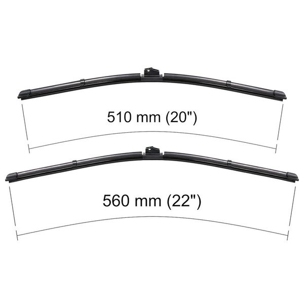 Vordere Scheibenwischer für Ford Mustang V Coupé, Cabriolet (02.2009-2014) - Wischerblätter Flach