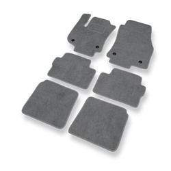 Fußmatten Auto für Opel Zafira B MPV (2005-2012) - Premium Velours graue Automatten Autoteppiche