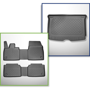 Set Kofferraumschale und angepasste Autoteppiche TPE für: BMW i3 Hatchback (11.2