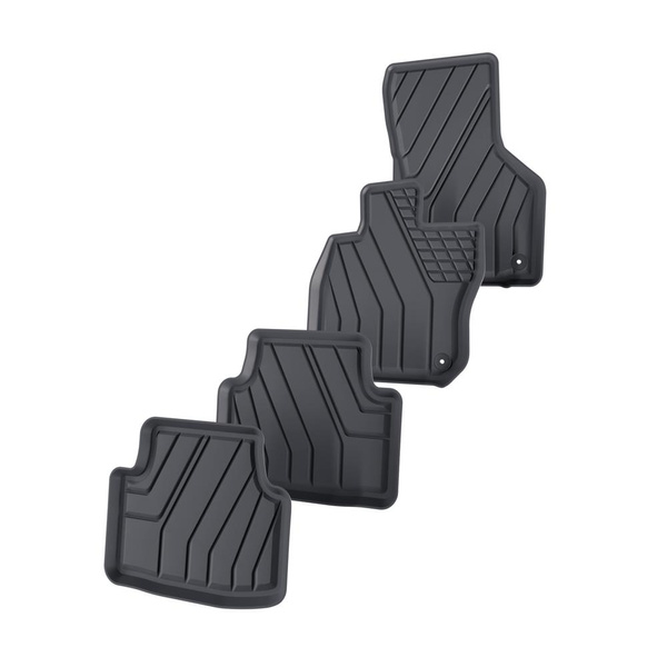 TPE Fußmatten Auto für Cupra Leon IV e-Hybrid Hatchback, Sportstourer (03.2020-....) - schwarz Automatten Autoteppiche