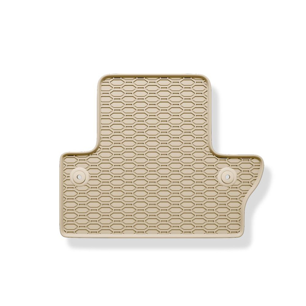 Gummifußmatten Auto für Volvo S60 II Limousine (2010-2019) - Gummimatten Gummi Fußmatten - beige - 4 Stk.