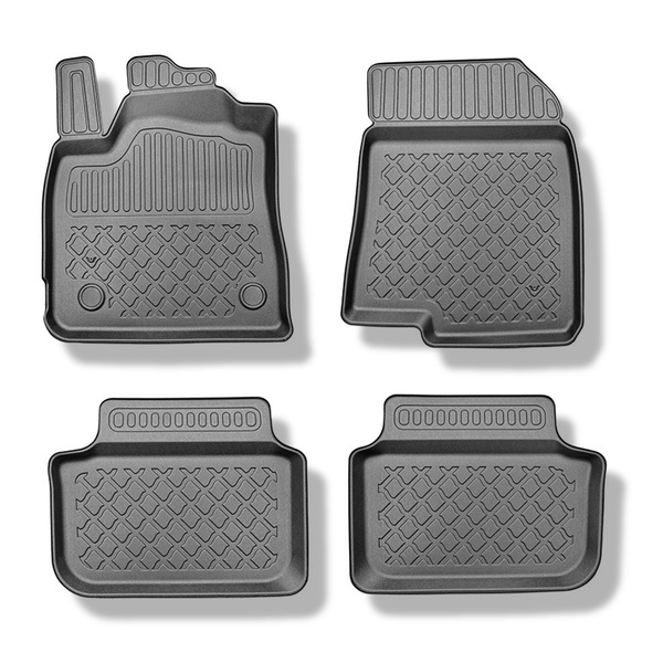 TPE Fußmatten Auto für Dacia Logan III Limousine (01.2021-....) - schwarz Automatten Autoteppiche