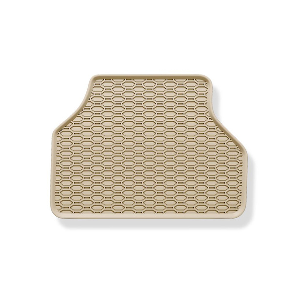 Gummifußmatten Auto für BMW 5er E60, E61 Limousine, Touring (2003-2010) - Gummimatten Gummi Fußmatten - beige - 4 Stk.