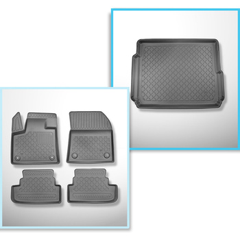 Set Kofferraumschale und angepasste Autoteppiche TPE für: Opel Grandland X Plug-