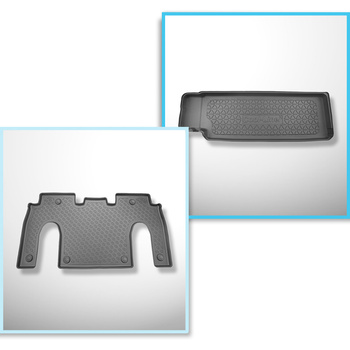 Set Kofferraumschale und angepasste Autoteppiche TPE für: Tesla Model X SUV (01.