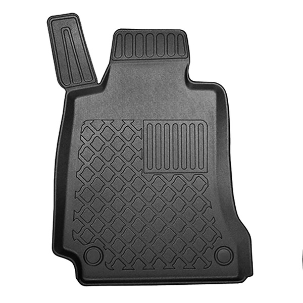 Set Kofferraumschale und angepasste Autoteppiche TPE für: Mercedes-Benz C Klasse W204 Limousine (04.2007-02.2014) - hintere Sitze umlegbar; mit linker Ausbuchtung