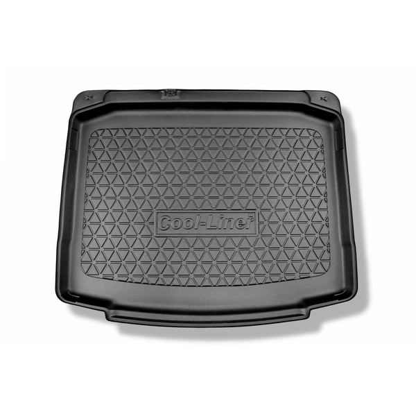 Kofferraumwanne für Skoda Karoq SUV (11.2017-....) - Kofferraummatte rutschfest Schutzmatte - vertiefte Ladeflaeche; mit Not-Reserverad / Pannenset; ohne Varioboden