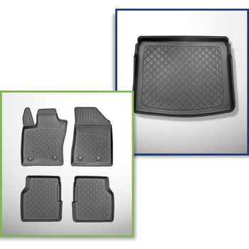 Set Kofferraumschale und angepasste Autoteppiche TPE für: Jeep Compass II MP SUV