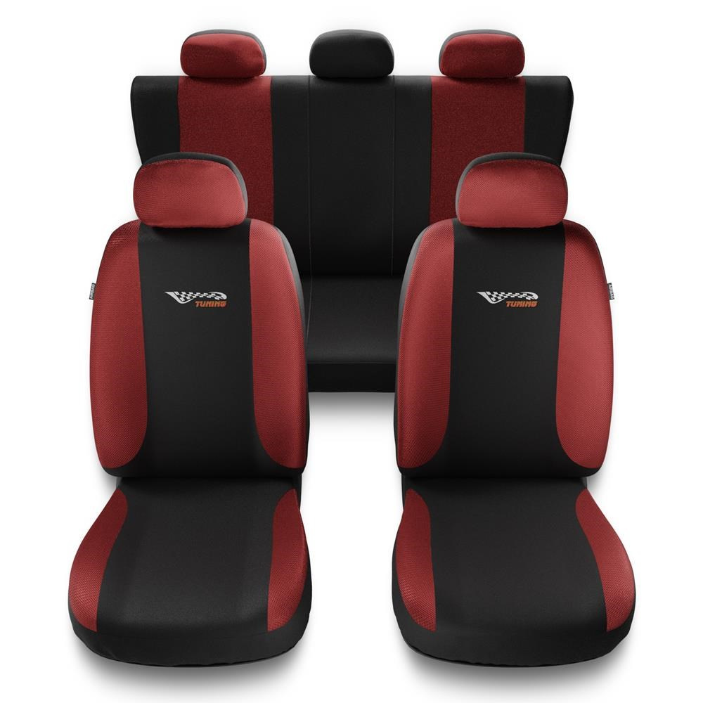 Universal Sitzbezüge Auto für Ford Kuga I, II (2008-2019) - Autositzbezüge  Schonbezüge für Autositze - TG-RD rot