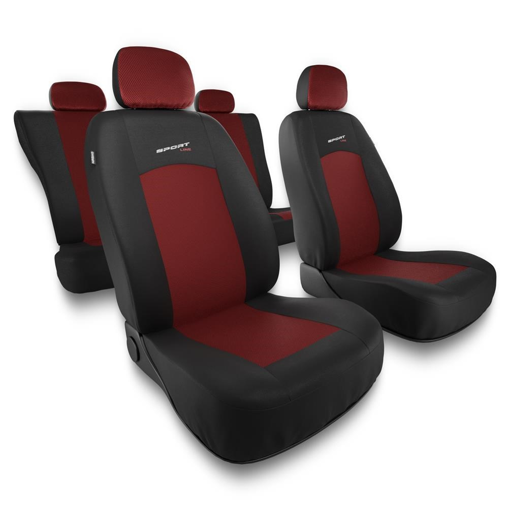 Universal Sitzbezüge Auto für Opel Astra F, G, H, J, K (1991-2019) -  Autositzbezüge Schonbezüge für Autositze - S-RD rot
