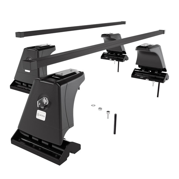 Stahl-Dachträger für Peugeot 407 (2004-2010) - schwarz Dachträger Dachgepäckträger - Montagepunkte