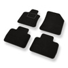 Fußmatten Auto für Peugeot 508 II Limousine, SW (2018-....) - Premium Velours schwarze Automatten Autoteppiche