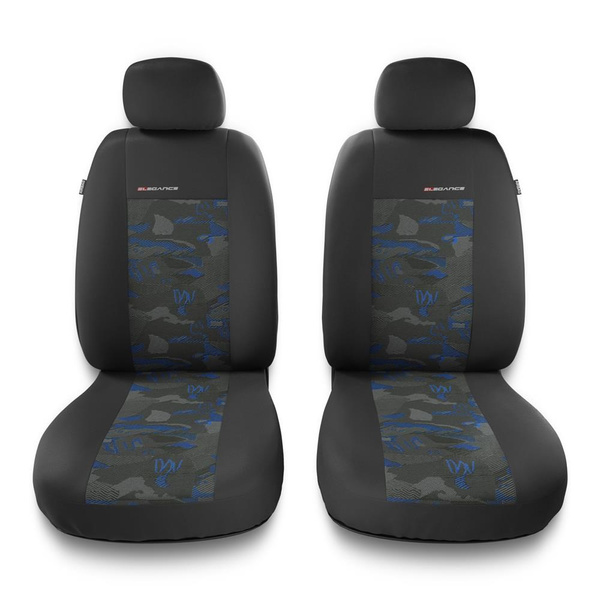 Universal Sitzbezüge Auto für Lancia Ypsilon I, II, III, IV (1995-....) - Vordersitze Autositzbezüge Schonbezüge - 2UNE-BL