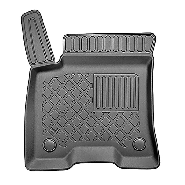 Set Kofferraumschale und angepasste Autoteppiche TPE für: Mercedes-Benz EQB X243 SUV (12.2021-....) - 5 Sitze;oberer Kofferraum (für Multiboden);beweglicher Boden in höchster Stellung;7 Sizte - 3. Reihe umgelegt