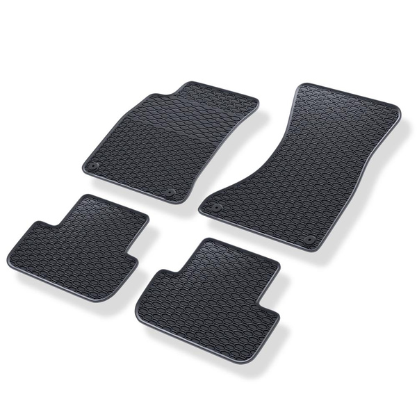 Gummifußmatten Auto für Audi A5 8T Sportback (2007-2016) - Gummimatten Gummi Fußmatten - schwarz - 4 Stk.