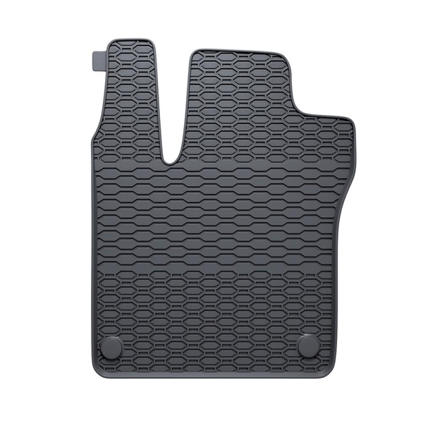 Gummifußmatten Auto für Smart ForFour II Hatchback (2014-2019) - Gummimatten Gummi Fußmatten - schwarz - 2 Stk.