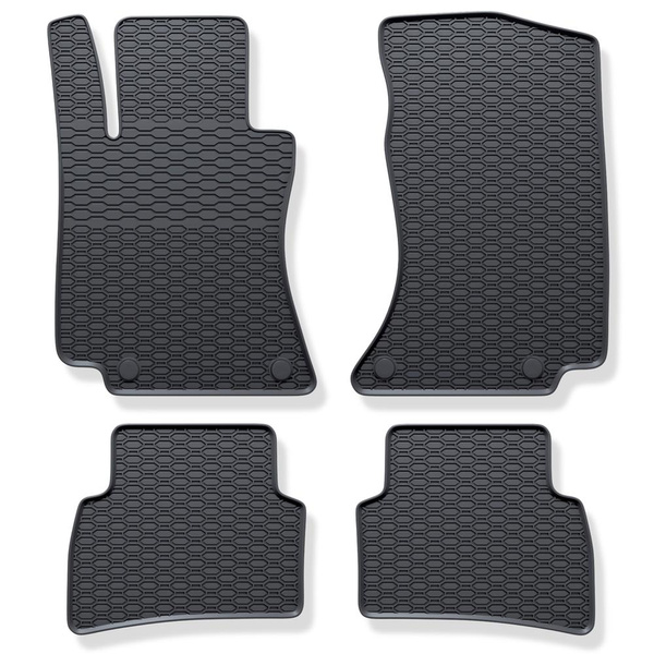 Gummifußmatten Auto für Mercedes-Benz E Klasse W214 (2023-....) - Gummimatten Gummi Fußmatten - schwarze