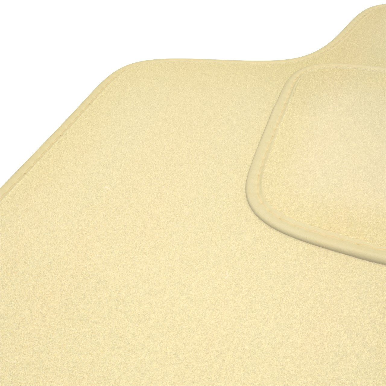 Fußmatten Auto für Hyundai Santa Fe II (2006-2012) - Premium Velours beige  Automatten Autoteppiche beige
