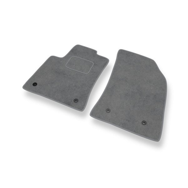 Fußmatten Auto für Opel Crossland X SUV (2017-2021) - Premium Velours graue Automatten Autoteppiche