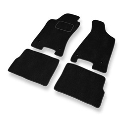 Fußmatten Auto für Audi 80 IV B4 Avant, Coupé, Cabriolet, Limousine (1991-1996) - Premium Velours schwarze Automatten Autoteppiche