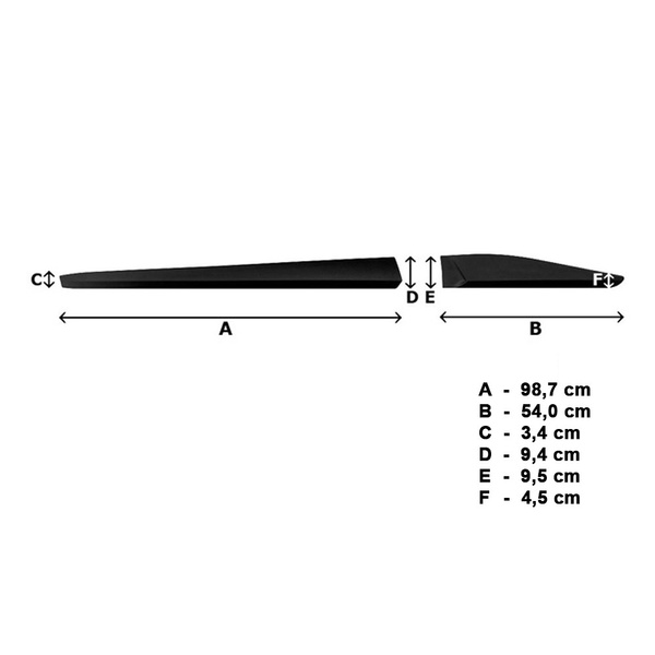Schwarze Auto Seitenschutzleisten Nissan Micra K14 Hatchback (5 Türen) - (2017-....)