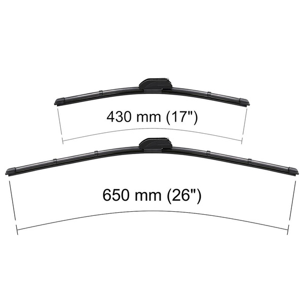 Vordere Scheibenwischer für Nissan Qashqai II Crossover (12.2013-2021) - Wischerblätter Flach