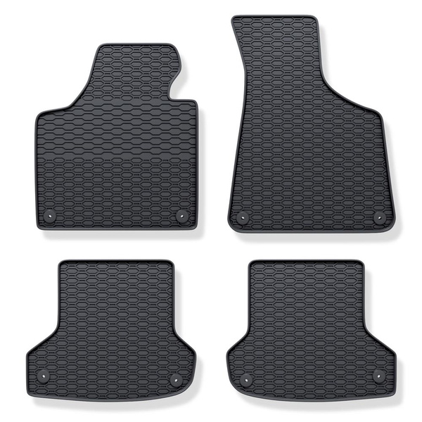 Gummifußmatten Auto für Audi A3 8P Hatchback, Sportback (2003-2012) - Gummimatten Gummi Fußmatten - schwarz - 4 Stk.