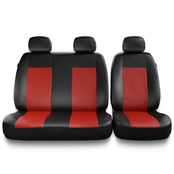 Universal Sitzbezüge Auto für Volkswagen Transporter III, IV, V, VI, VII (1996-....) – Vordersitze Autositzbezüge Schonbezüge – BC-RD