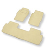 Fußmatten Auto für Nissan Patrol GR SUV (1998-2010) 5 türig - Premium Velours beige Automatten Autoteppiche
