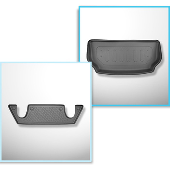 Set Kofferraumschale und angepasste Autoteppiche TPE für: Tesla Model X SUV (01.