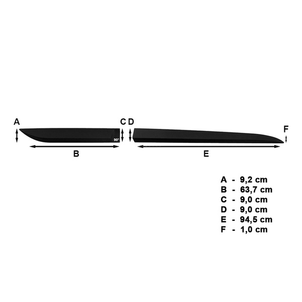 Schwarze Auto Seitenschutzleisten Hyundai i40 Limousine (2011-....)