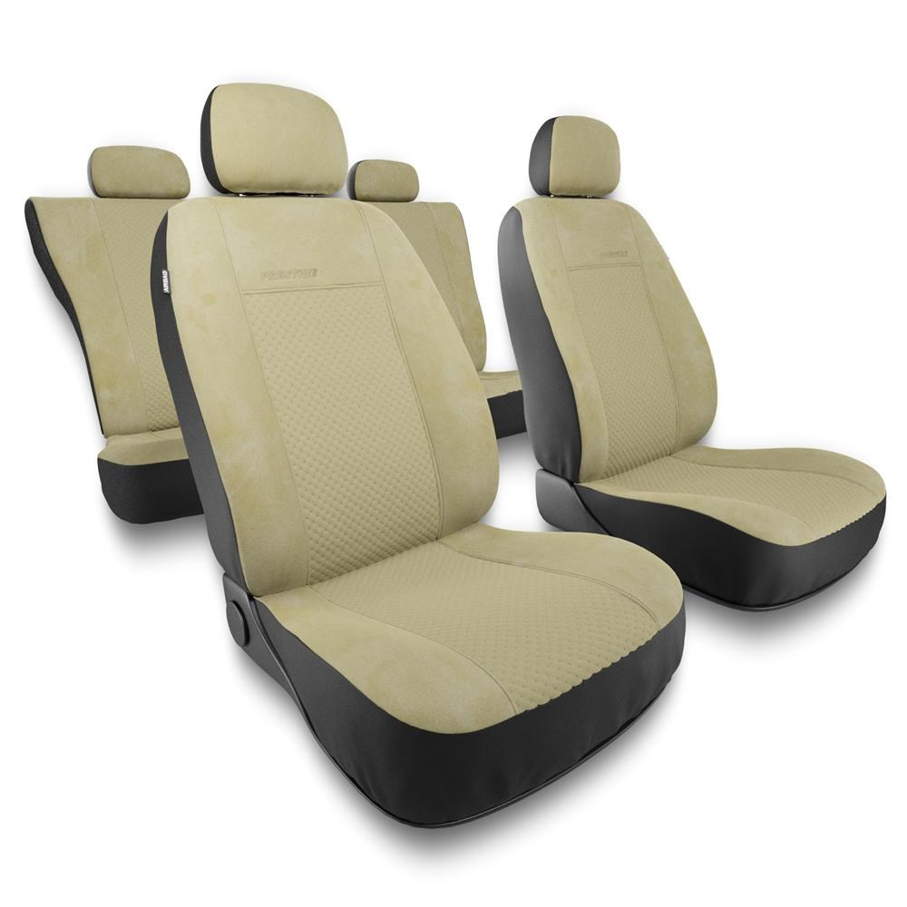 Universal Sitzbezüge Auto für Honda Jazz II, III, IV (2002-2019) - Autositzbezüge  Schonbezüge für Autositze - PG-3 beige